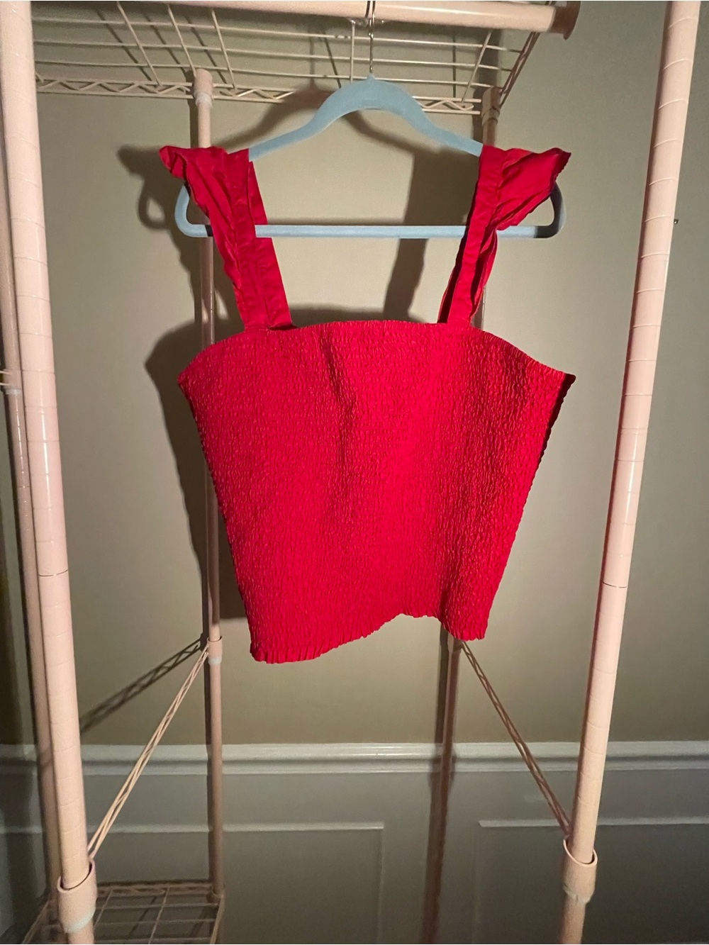 Red Cotton Tank Top